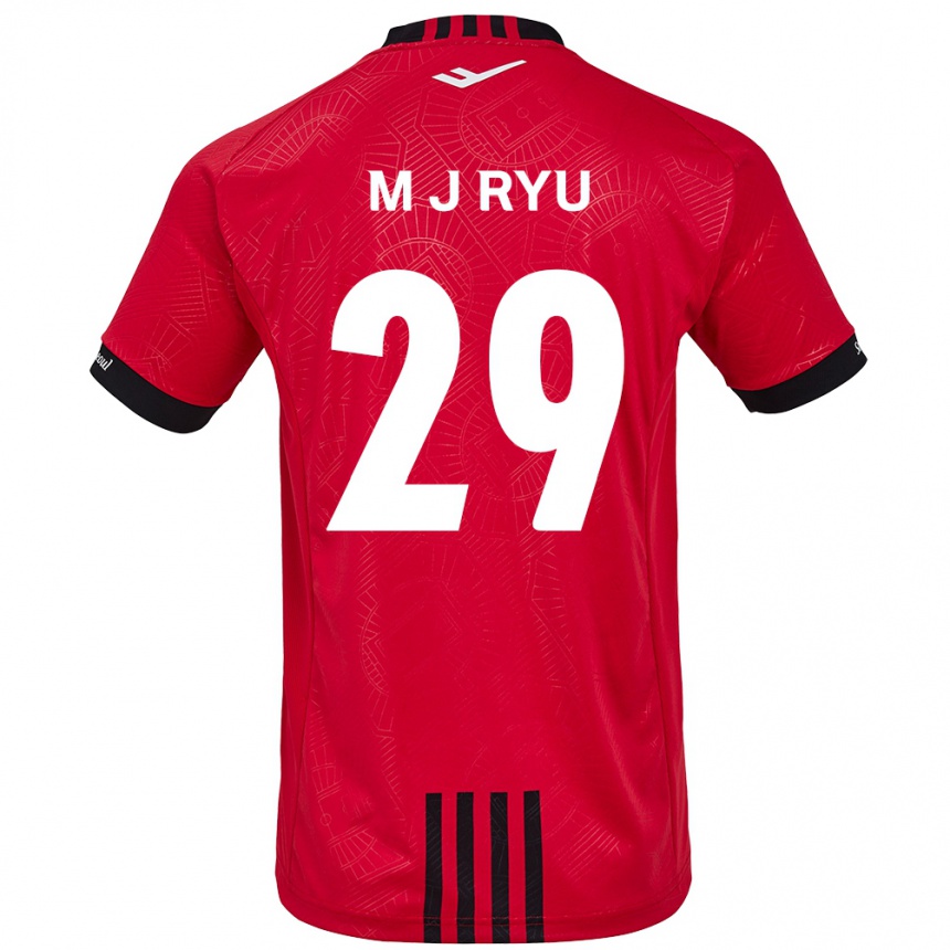 Enfant Football Maillot Jae-Moon Ryu #29 Rouge Noir Tenues Domicile 2024/25 Canada