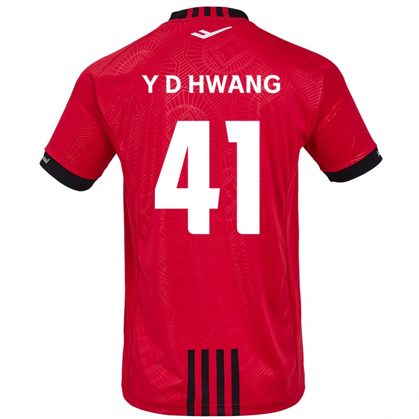 Enfant Football Maillot Do-Yoon Hwang #41 Rouge Noir Tenues Domicile 2024/25 Canada