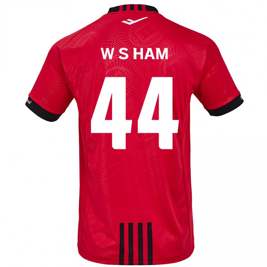 Enfant Football Maillot Sun-Woo Ham #44 Rouge Noir Tenues Domicile 2024/25 Canada