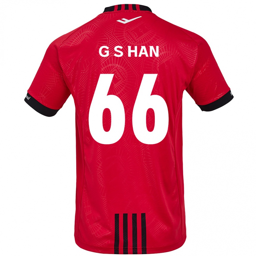 Kids Football Seung-Gyu Han #66 Red Black Home Jersey 2024/25 T-Shirt Canada