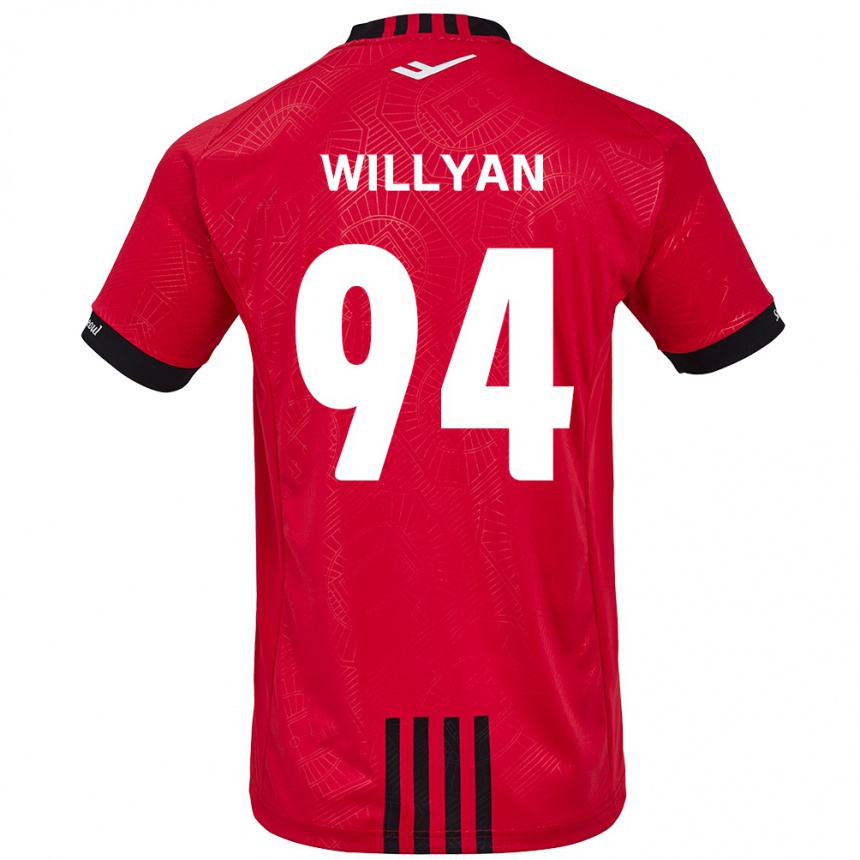 Enfant Football Maillot Willyan #94 Rouge Noir Tenues Domicile 2024/25 Canada