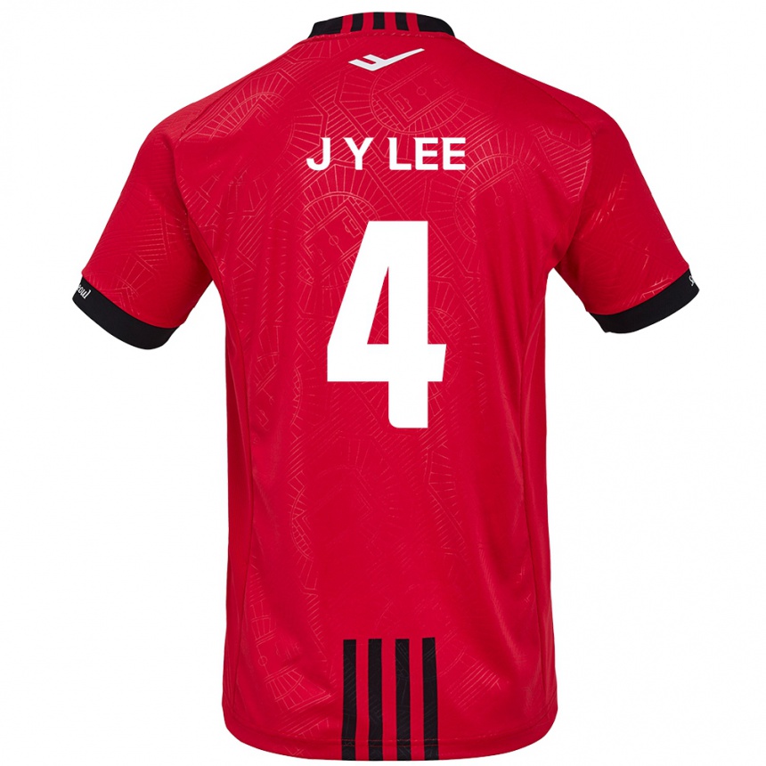 Enfant Football Maillot Young-Jun Lee #4 Rouge Noir Tenues Domicile 2024/25 Canada