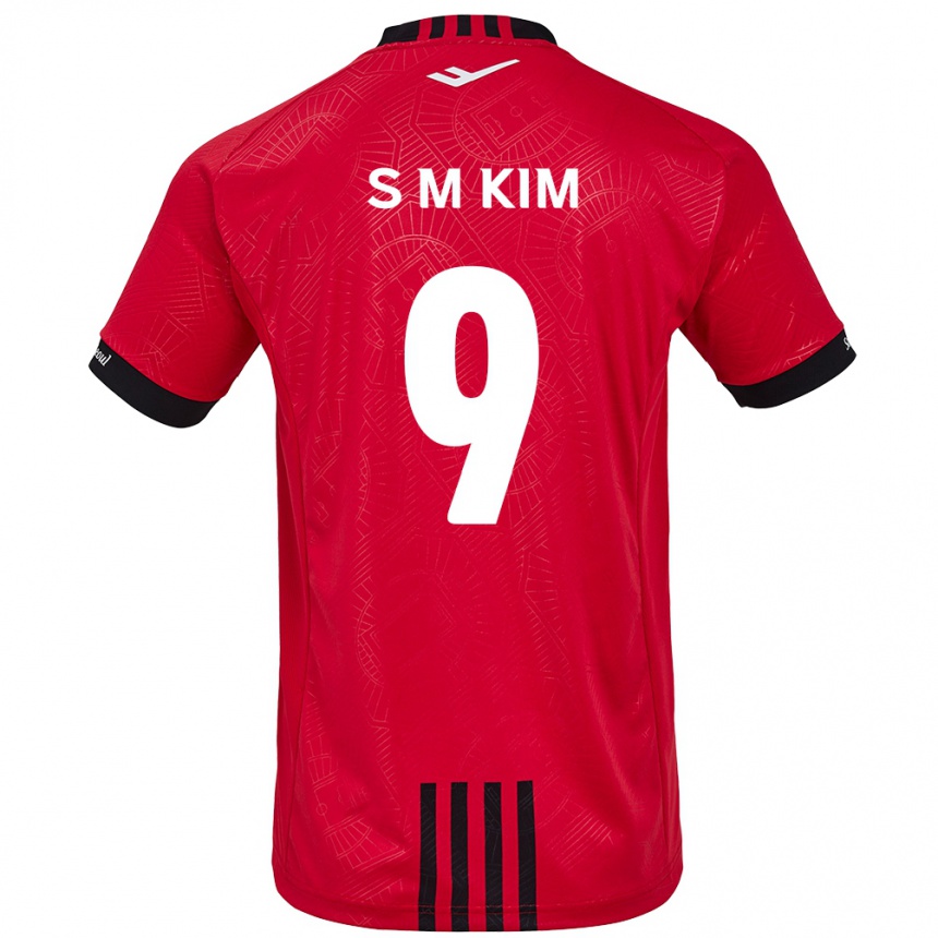 Kids Football Min-Sung Kim #9 Red Black Home Jersey 2024/25 T-Shirt Canada