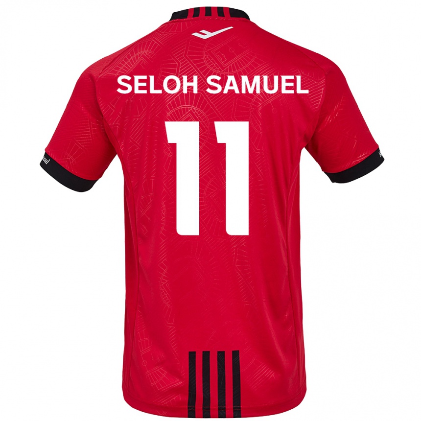 Kids Football Gbato Seloh Samuel #11 Red Black Home Jersey 2024/25 T-Shirt Canada