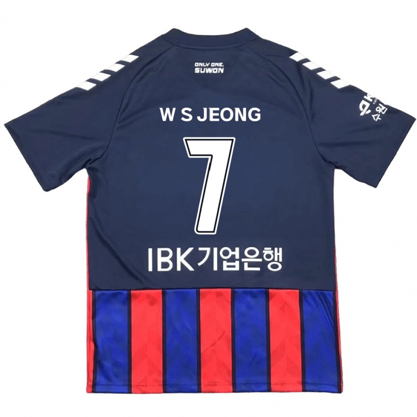 Enfant Football Maillot Seung-Won Jeong #7 Bleu Rouge Tenues Domicile 2024/25 Canada