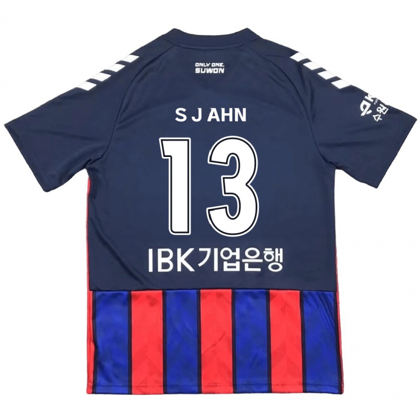 Kids Football Jun-Su Ahn #13 Blue Red Home Jersey 2024/25 T-Shirt Canada