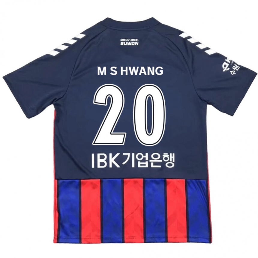 Enfant Football Maillot Soon-Min Hwang #20 Bleu Rouge Tenues Domicile 2024/25 Canada