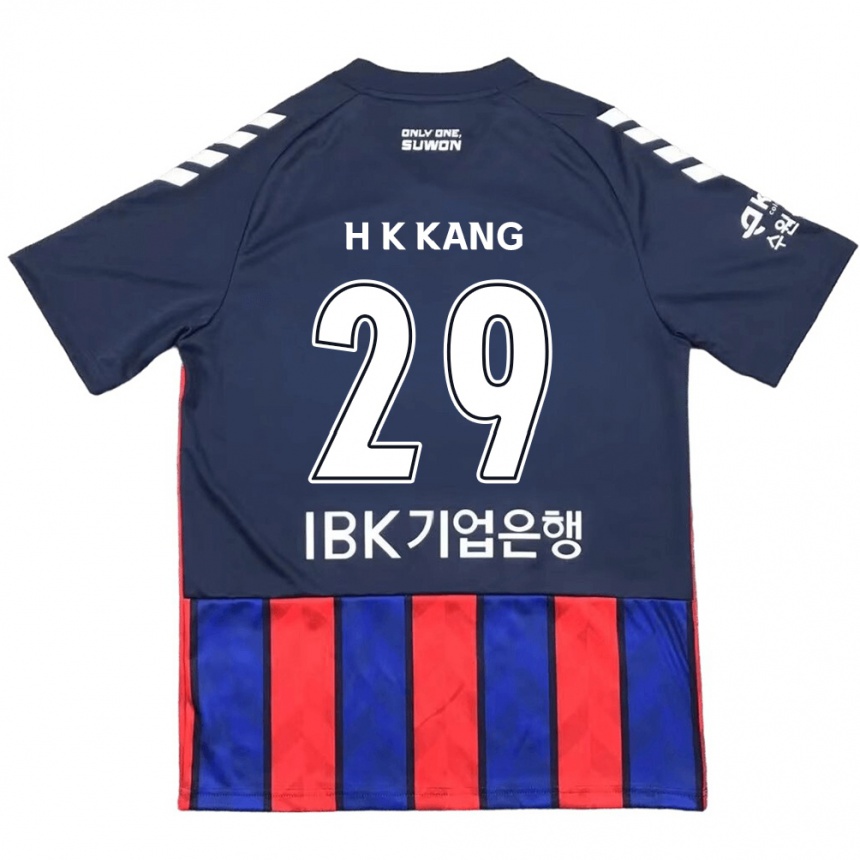 Enfant Football Maillot Kyo-Hun Kang #29 Bleu Rouge Tenues Domicile 2024/25 Canada