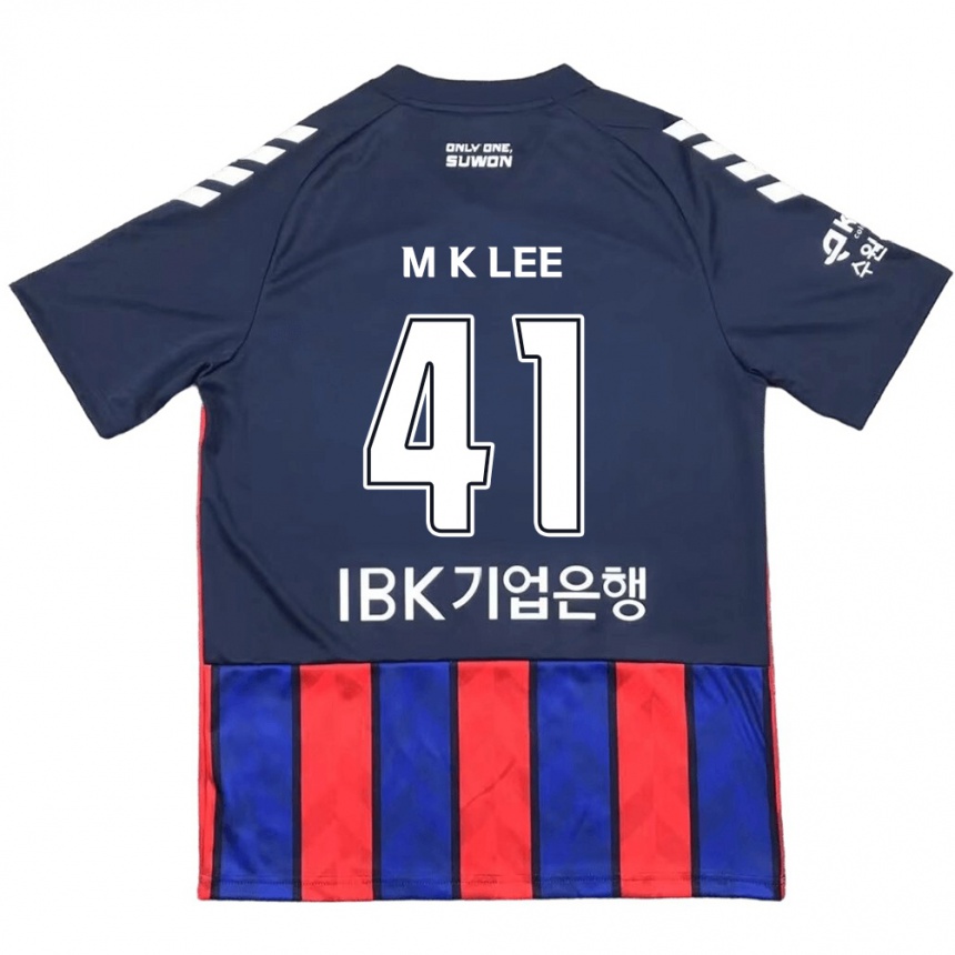 Kids Football Kyung-Min Lee #41 Blue Red Home Jersey 2024/25 T-Shirt Canada