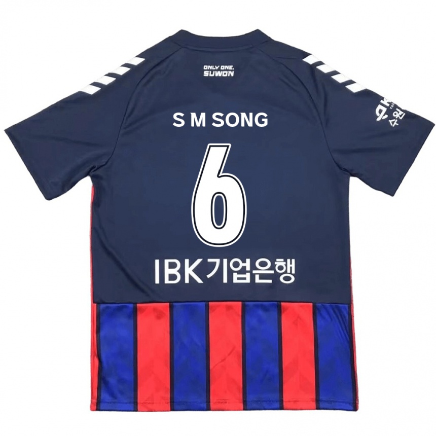 Kids Football Min-Seob Song #6 Blue Red Home Jersey 2024/25 T-Shirt Canada