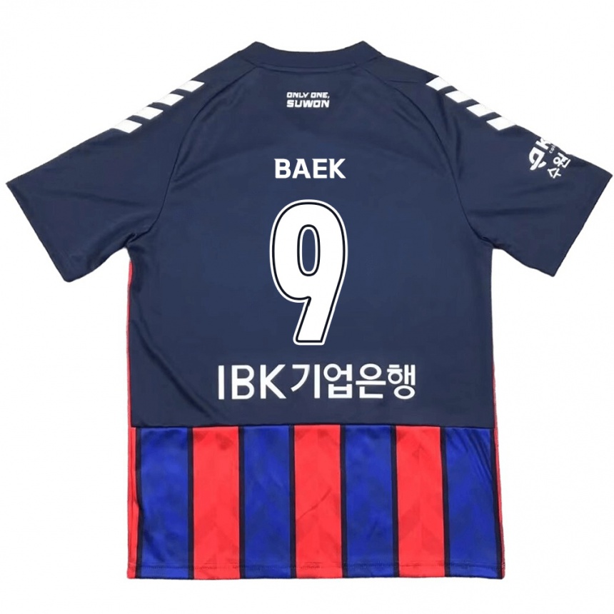 Kids Football Kyeong Baek #9 Blue Red Home Jersey 2024/25 T-Shirt Canada