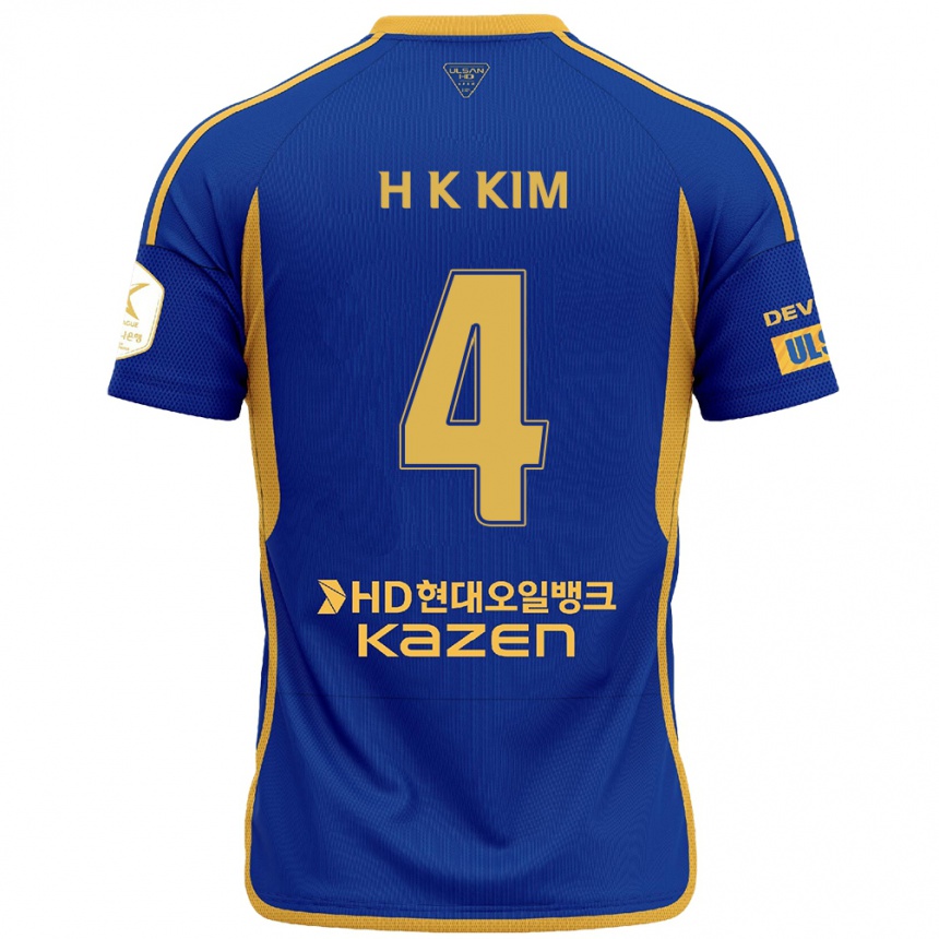 Enfant Football Maillot Kee-Hee Kim #4 Bleu Jaune Tenues Domicile 2024/25 Canada