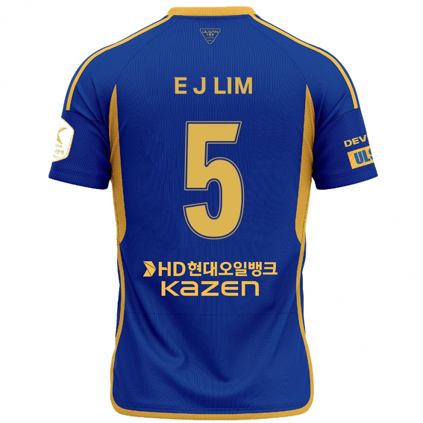 Kids Football Jong-Eun Lim #5 Blue Yellow Home Jersey 2024/25 T-Shirt Canada