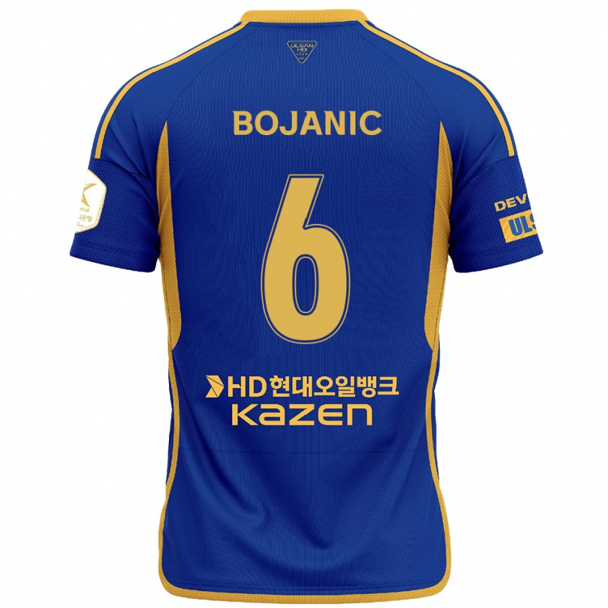 Kids Football Darijan Bojanic #6 Blue Yellow Home Jersey 2024/25 T-Shirt Canada