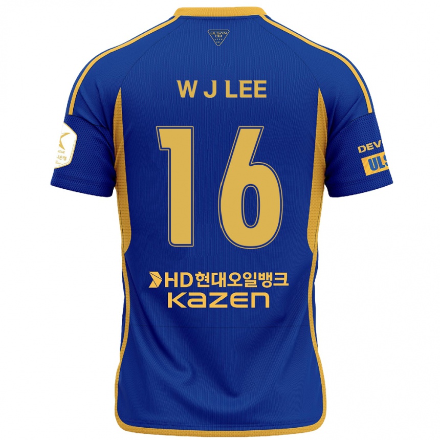 Kids Football Jae-Wook Lee #16 Blue Yellow Home Jersey 2024/25 T-Shirt Canada