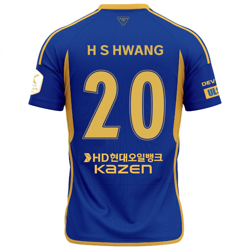 Enfant Football Maillot Seok-Ho Hwang #20 Bleu Jaune Tenues Domicile 2024/25 Canada