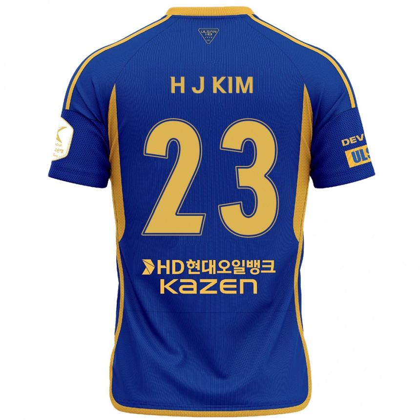 Enfant Football Maillot Ju-Hwan Kim #23 Bleu Jaune Tenues Domicile 2024/25 Canada