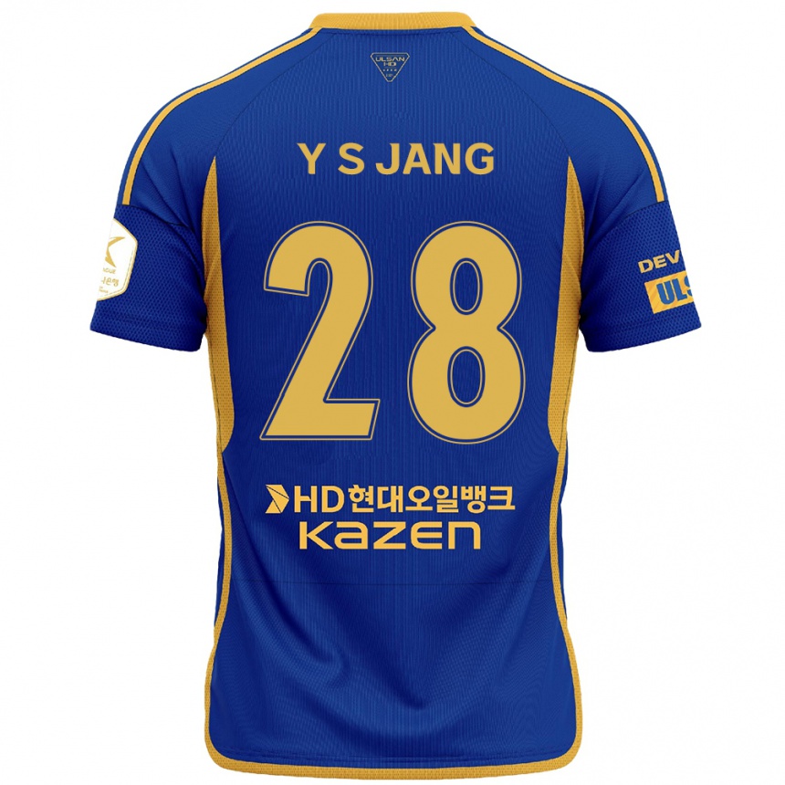 Enfant Football Maillot See-Young Jang #28 Bleu Jaune Tenues Domicile 2024/25 Canada