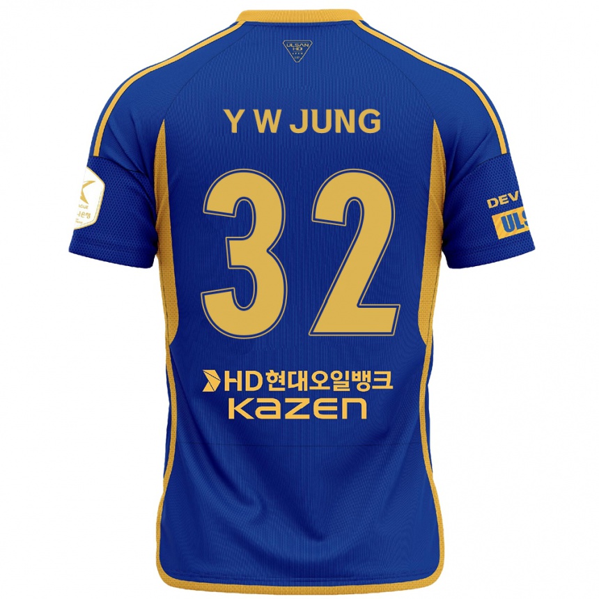 Enfant Football Maillot Woo-Young Jung #32 Bleu Jaune Tenues Domicile 2024/25 Canada