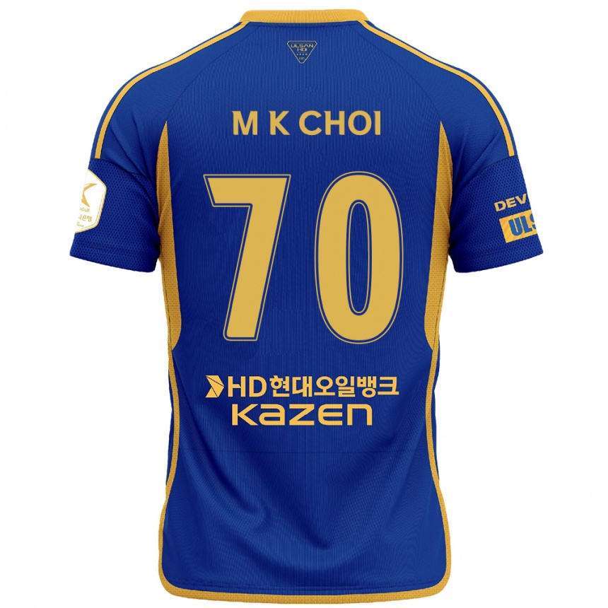 Enfant Football Maillot Kang-Min Choi #70 Bleu Jaune Tenues Domicile 2024/25 Canada