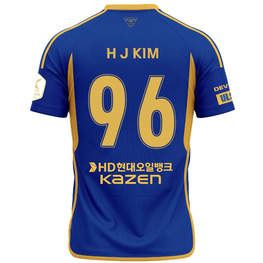 Kids Football Ji-Hyun Kim #96 Blue Yellow Home Jersey 2024/25 T-Shirt Canada