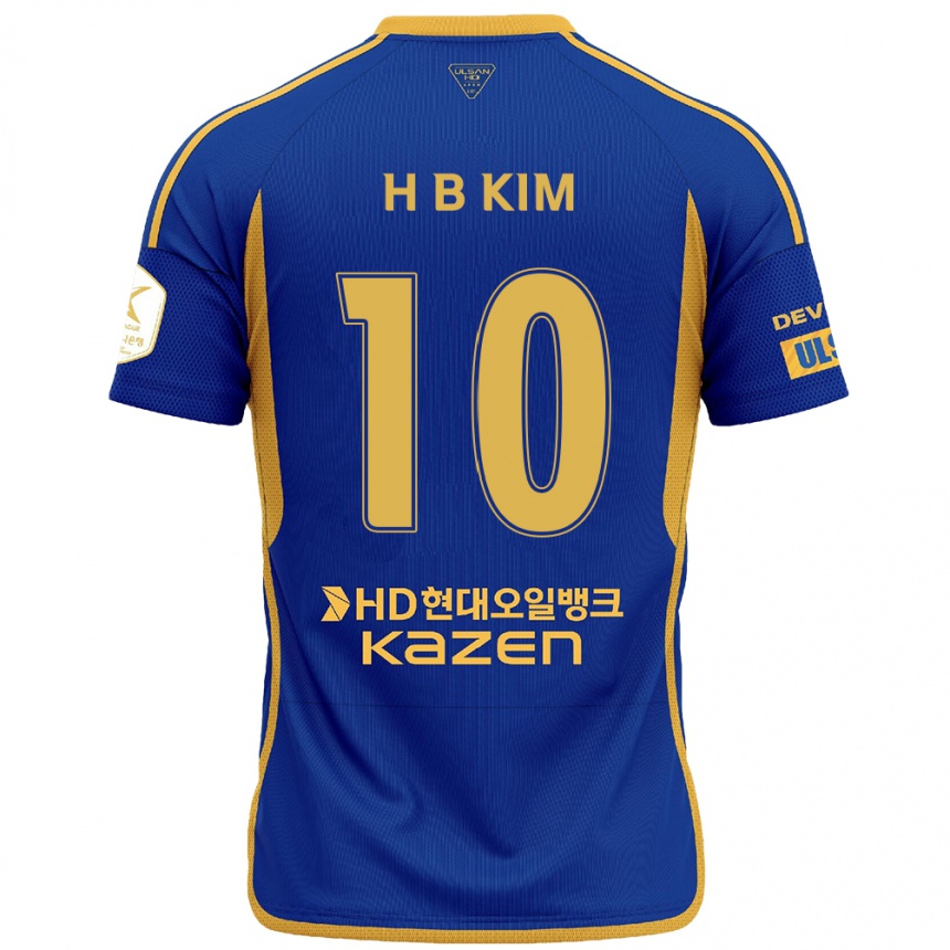 Kids Football Beom-Hwan Kim #10 Blue Yellow Home Jersey 2024/25 T-Shirt Canada