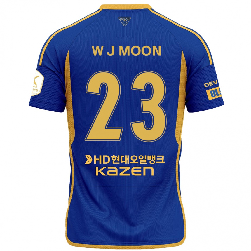 Kids Football Ji-Won Moon #23 Blue Yellow Home Jersey 2024/25 T-Shirt Canada