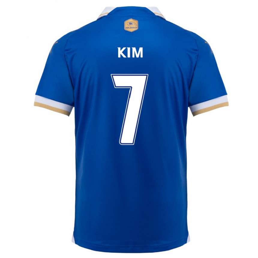 Enfant Football Maillot Hyun Kim #7 Bleu Blanc Tenues Domicile 2024/25 Canada