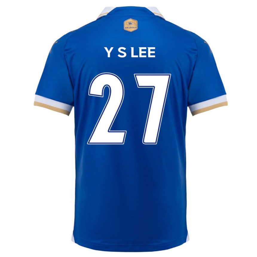 Enfant Football Maillot Shi-Yeong Lee #27 Bleu Blanc Tenues Domicile 2024/25 Canada