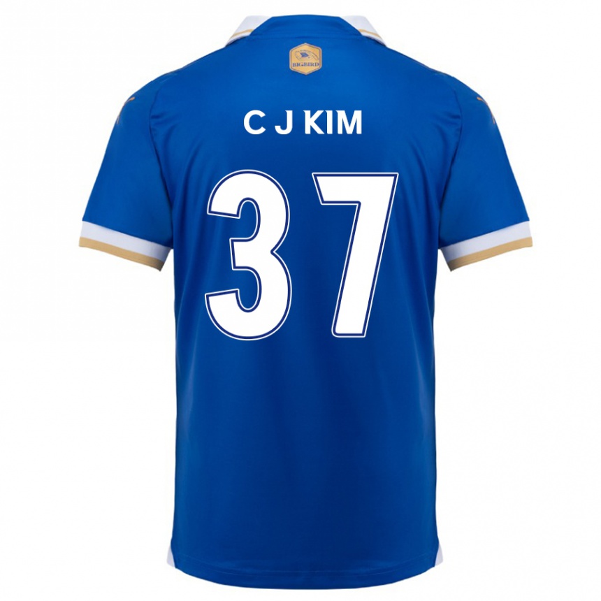 Enfant Football Maillot Joo-Chan Kim #37 Bleu Blanc Tenues Domicile 2024/25 Canada