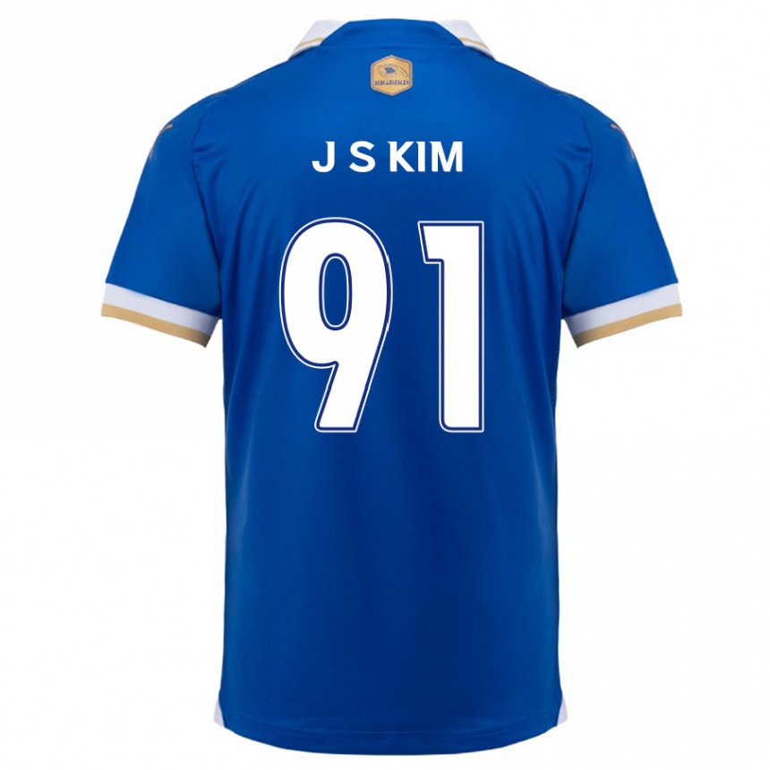 Enfant Football Maillot Seong-Ju Kim #91 Bleu Blanc Tenues Domicile 2024/25 Canada