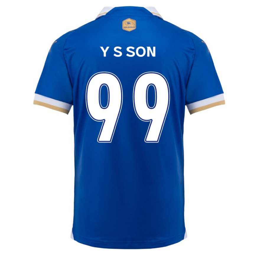 Enfant Football Maillot Suk-Yong Son #99 Bleu Blanc Tenues Domicile 2024/25 Canada