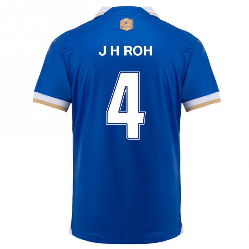 Kids Football Hyun-Jun Roh #4 Blue White Home Jersey 2024/25 T-Shirt Canada