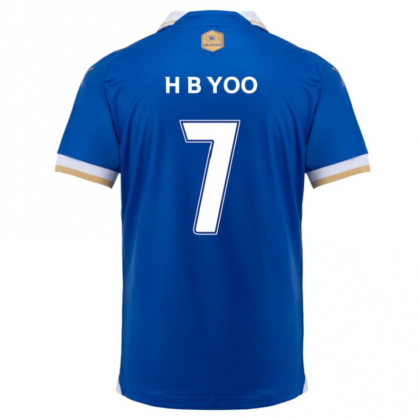 Kids Football Byung-Heon Yoo #7 Blue White Home Jersey 2024/25 T-Shirt Canada