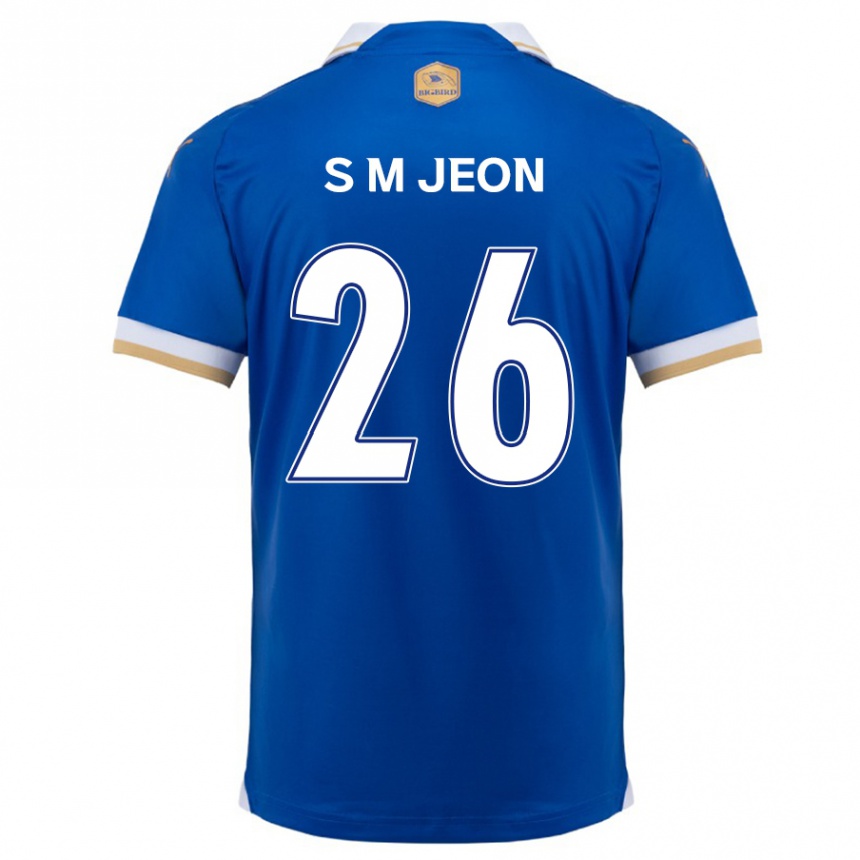 Kids Football Min-Seung Jeon #26 Blue White Home Jersey 2024/25 T-Shirt Canada