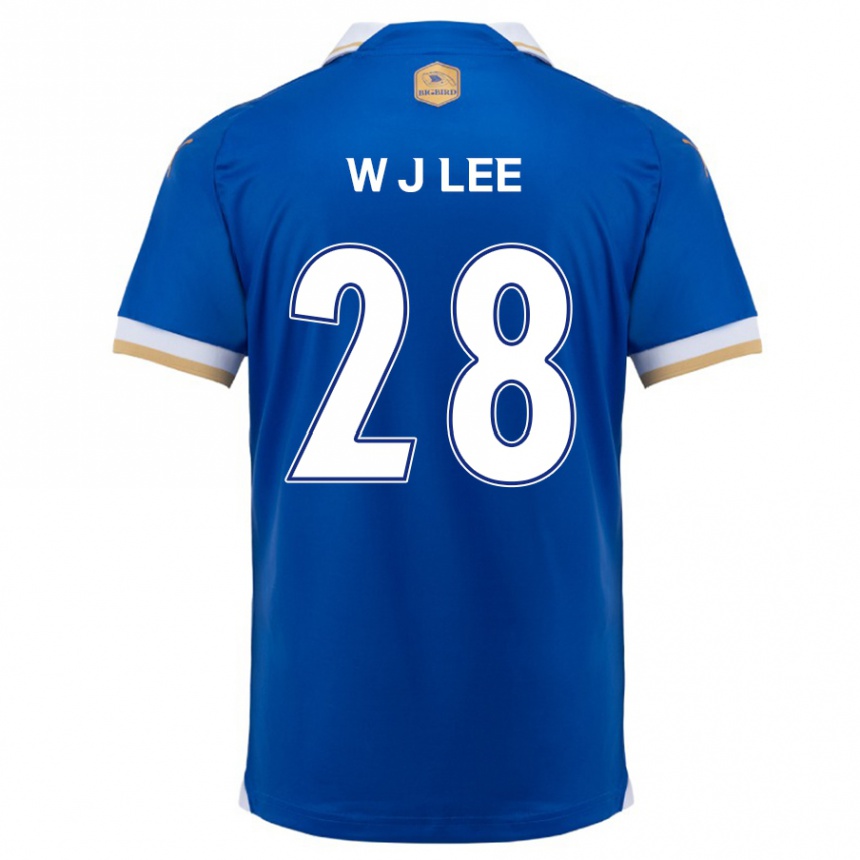 Kids Football Jun-Woo Lee #28 Blue White Home Jersey 2024/25 T-Shirt Canada