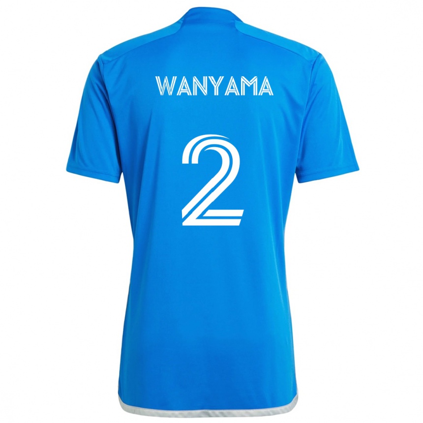 Enfant Football Maillot Victor Wanyama #2 Bleu Blanc Tenues Domicile 2024/25 Canada