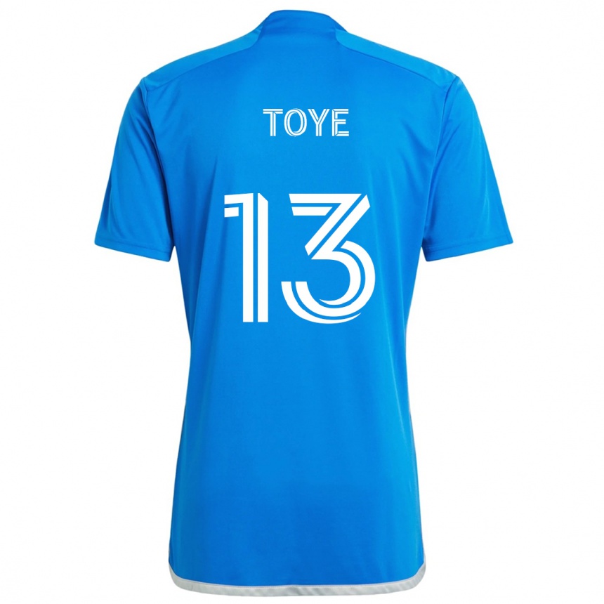 Kids Football Mason Toye #13 Blue White Home Jersey 2024/25 T-Shirt Canada