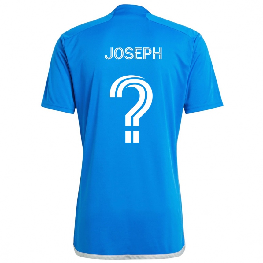 Kids Football Sebastien Joseph #0 Blue White Home Jersey 2024/25 T-Shirt Canada