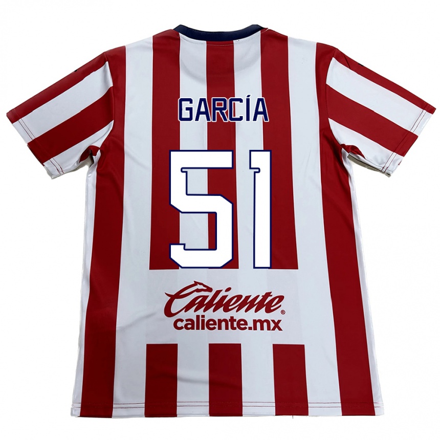 Enfant Football Maillot Eduardo García #51 Rouge Blanc Tenues Domicile 2024/25 Canada