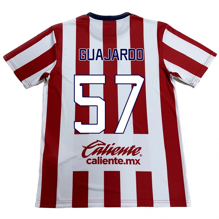 Kids Football Dylan Guajardo #57 Red White Home Jersey 2024/25 T-Shirt Canada