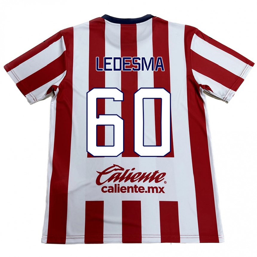 Kids Football Luis Ledesma #60 Red White Home Jersey 2024/25 T-Shirt Canada