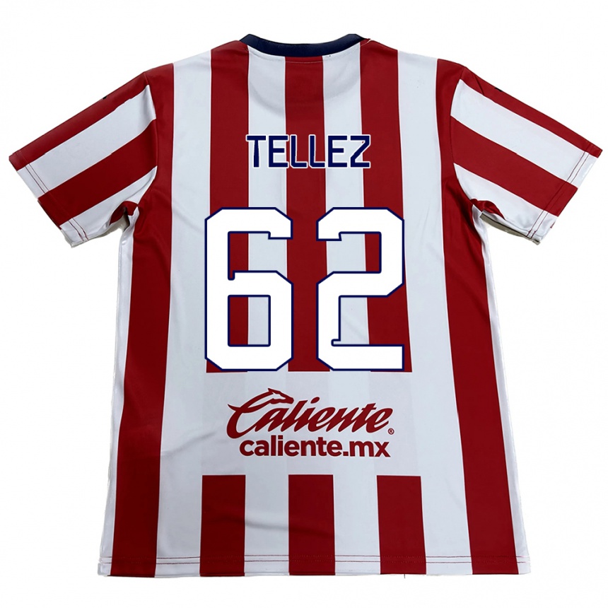 Kids Football Brandon Téllez #62 Red White Home Jersey 2024/25 T-Shirt Canada