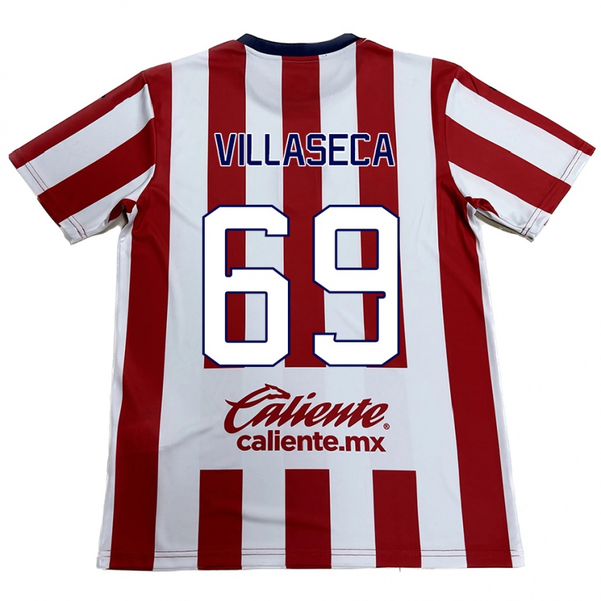 Kids Football Daniel Villaseca #69 Red White Home Jersey 2024/25 T-Shirt Canada