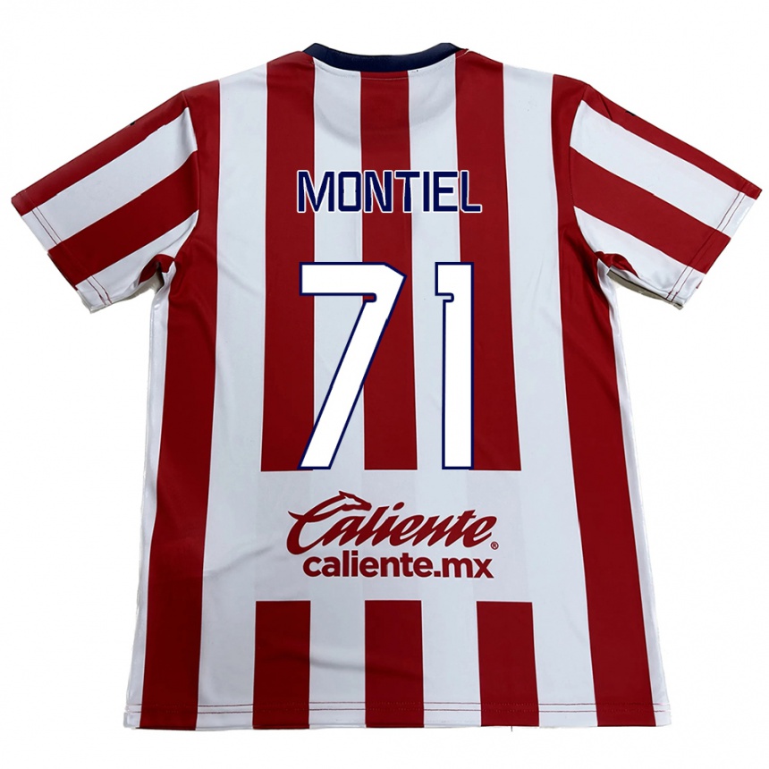 Kids Football Erick Montiel #71 Red White Home Jersey 2024/25 T-Shirt Canada