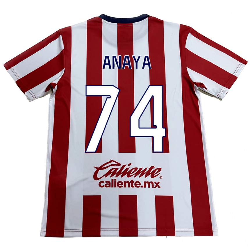 Kids Football Mario Anaya #74 Red White Home Jersey 2024/25 T-Shirt Canada