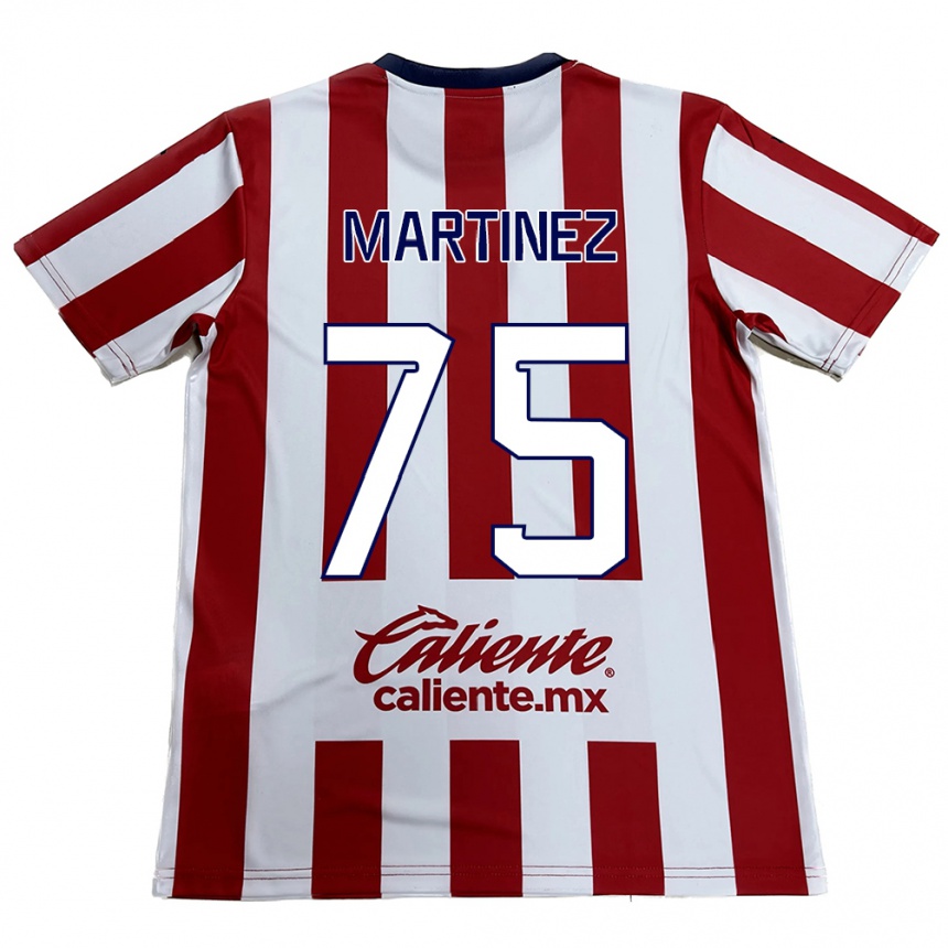 Enfant Football Maillot Isaac Martínez #75 Rouge Blanc Tenues Domicile 2024/25 Canada