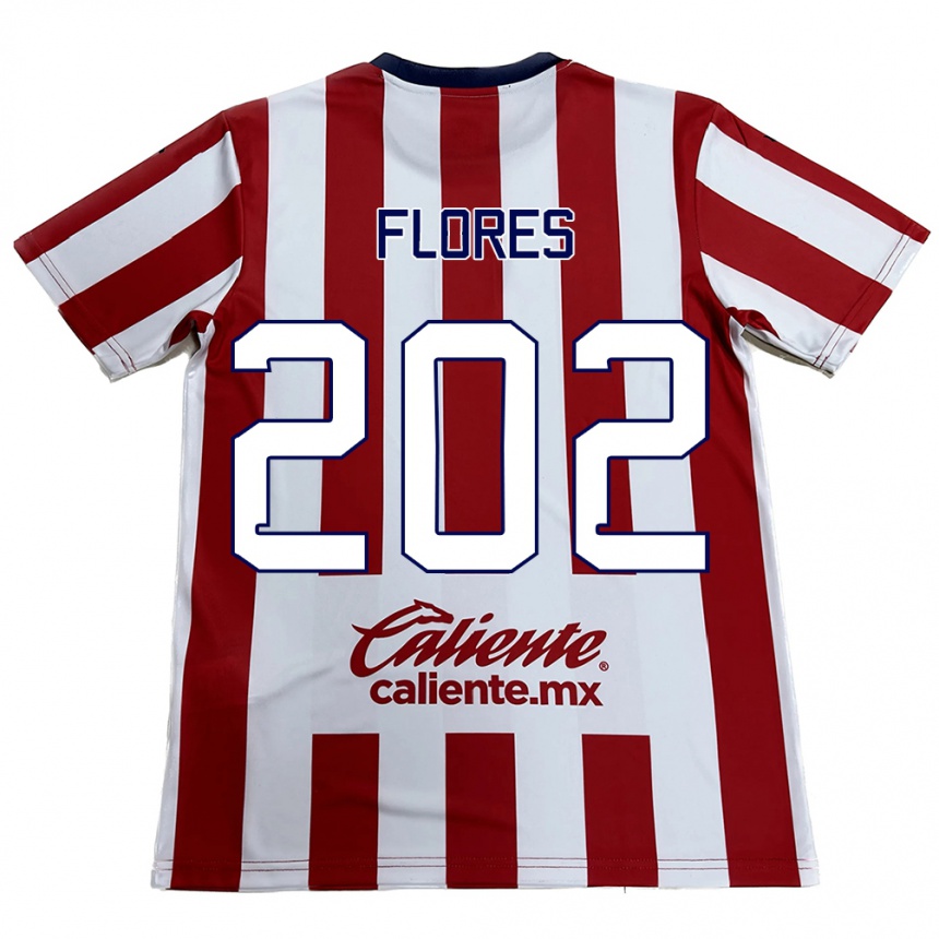 Enfant Football Maillot Daniel Flores #202 Rouge Blanc Tenues Domicile 2024/25 Canada