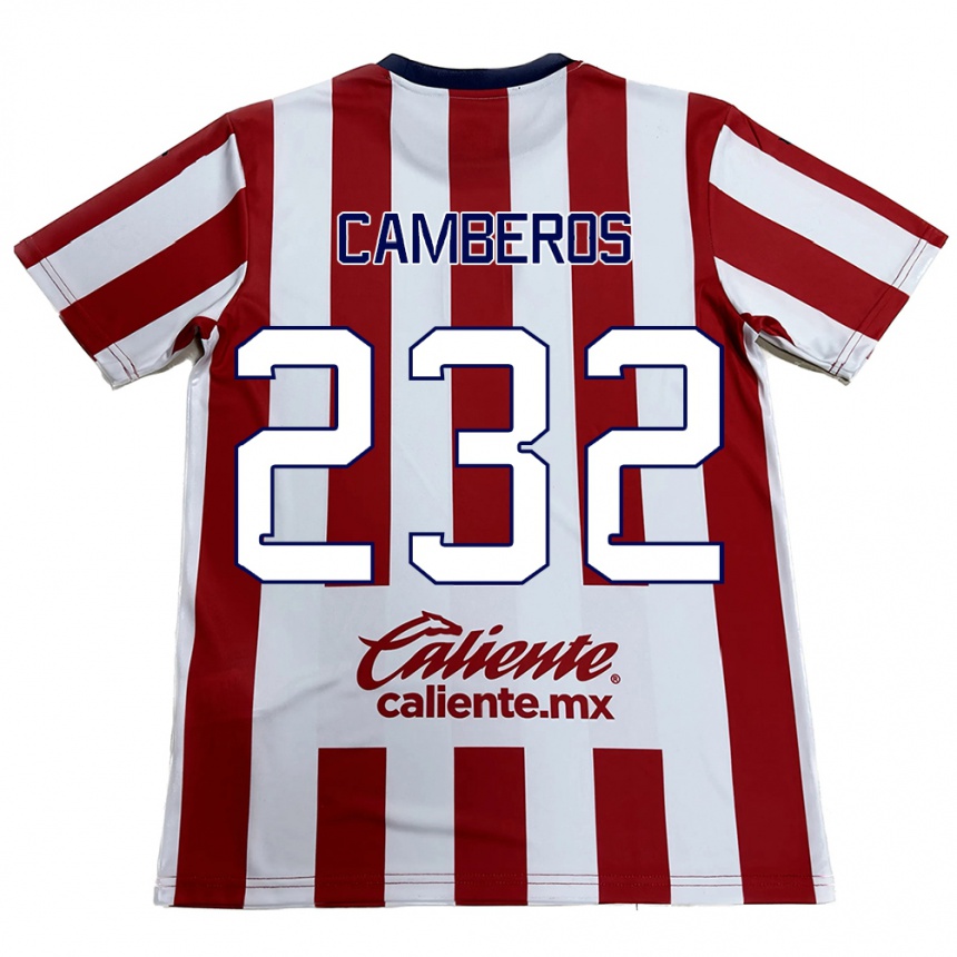 Enfant Football Maillot Hugo Camberos #232 Rouge Blanc Tenues Domicile 2024/25 Canada