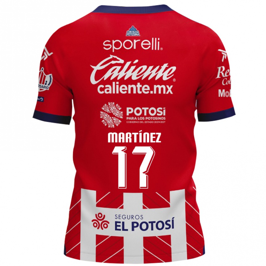 Enfant Football Maillot Gabriel Martínez #17 Rouge Blanc Tenues Domicile 2024/25 Canada